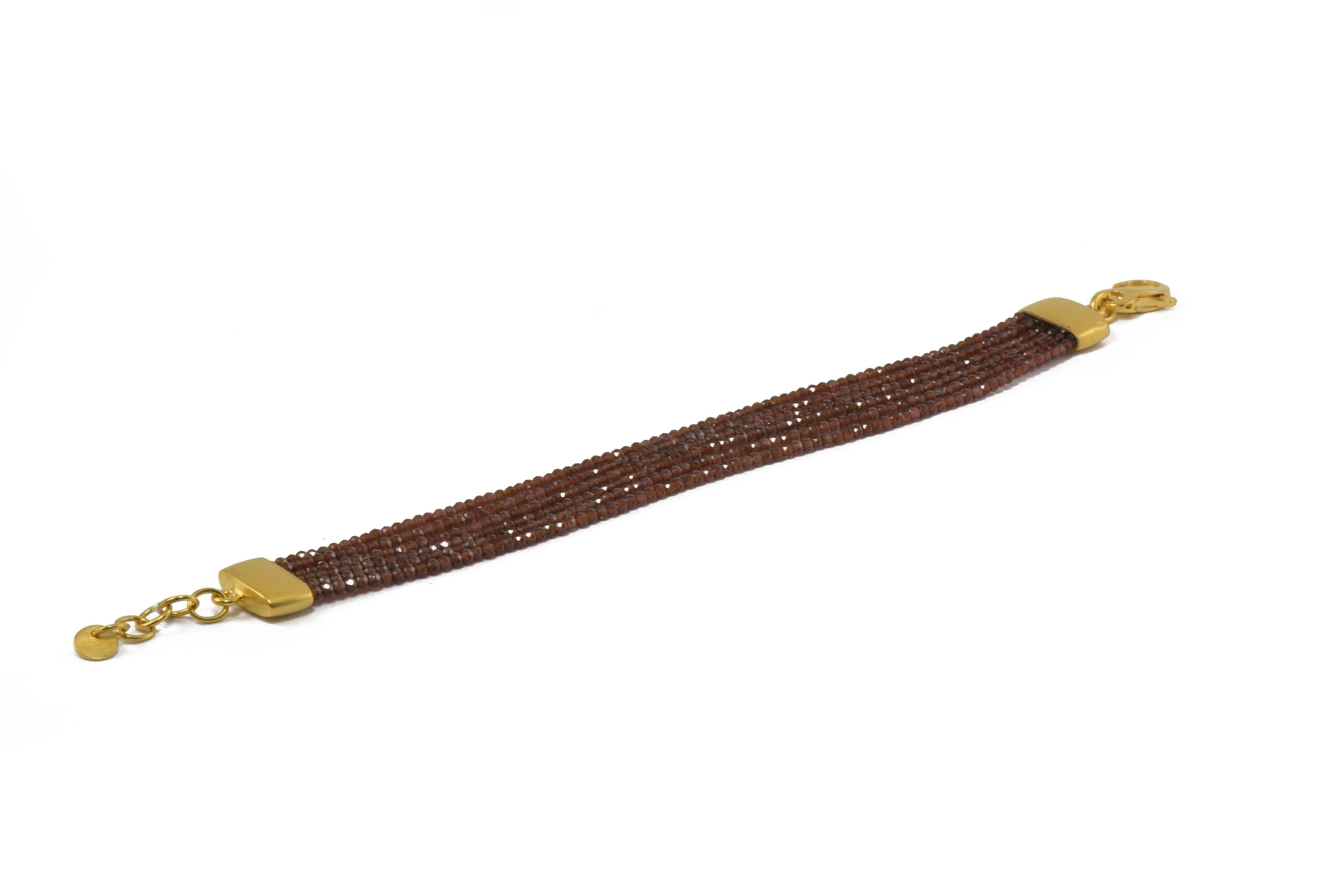 Multi Strand Gemstone Bracelet with 24K Fair Trade Gold Vermeil