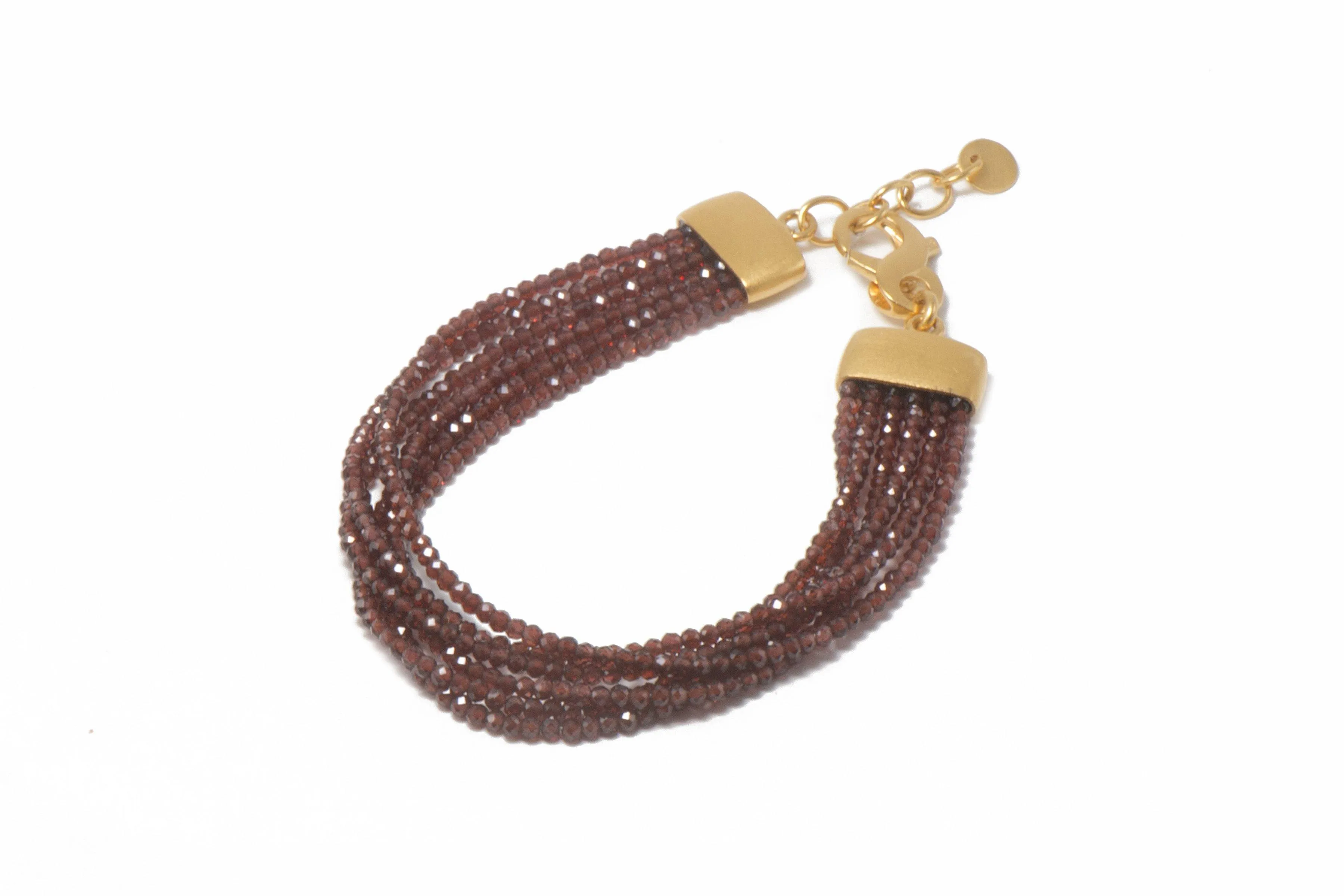 Multi Strand Gemstone Bracelet with 24K Fair Trade Gold Vermeil