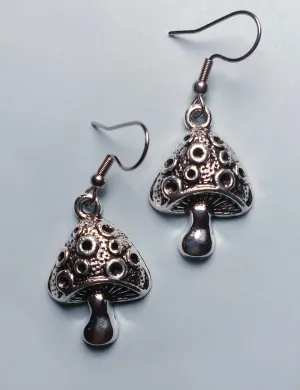 MUSHROOM MAGIC EARRINGS - SILVER
