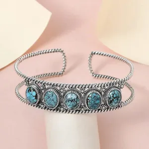 Native American Turquoise Cuff Bracelet  - Sterling Silver Bracelet - Southwestern Bracelets