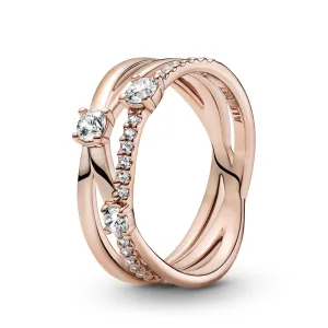 Pandora Sparkling Triple Band Ring