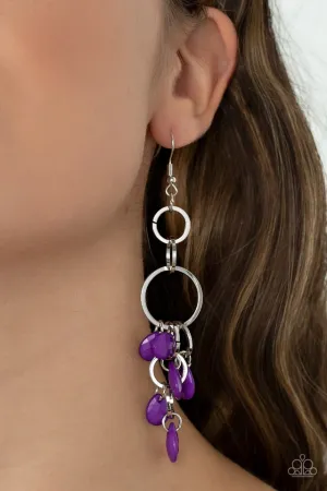 Paparazzi Earring ~ Sandcastle Sunset - Purple