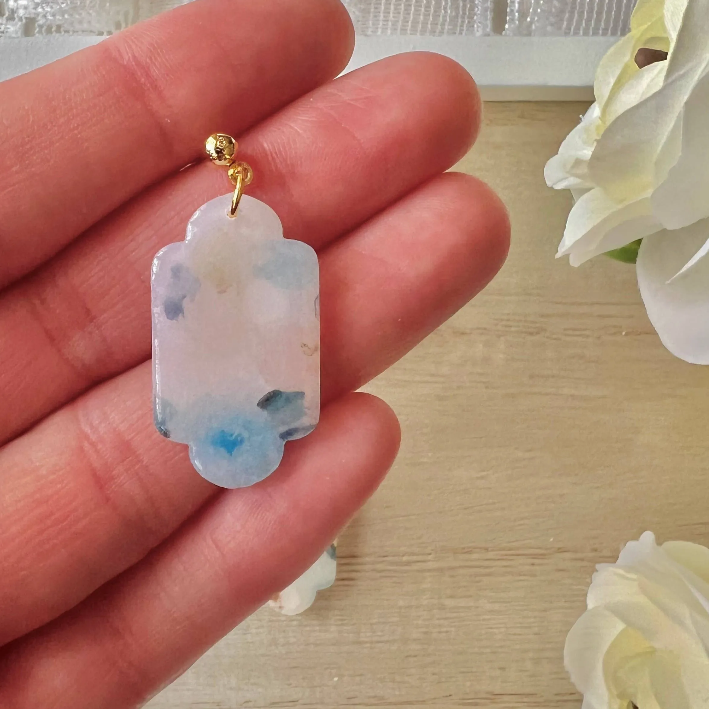 Pastel Floral Clay Floral Earrings