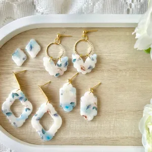 Pastel Floral Clay Floral Earrings