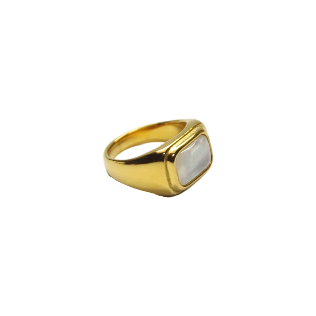 Pearl Signet Rings