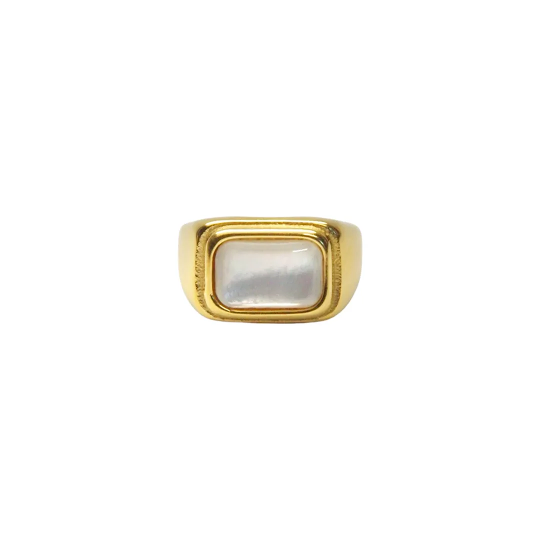 Pearl Signet Rings
