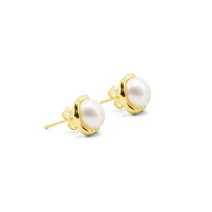 Pearl Studs - Gold Vermeil