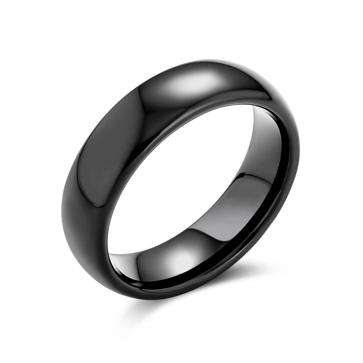 Plain Dome Tungsten Wedding Band Gold Plated Comfort Fit Ring for Men