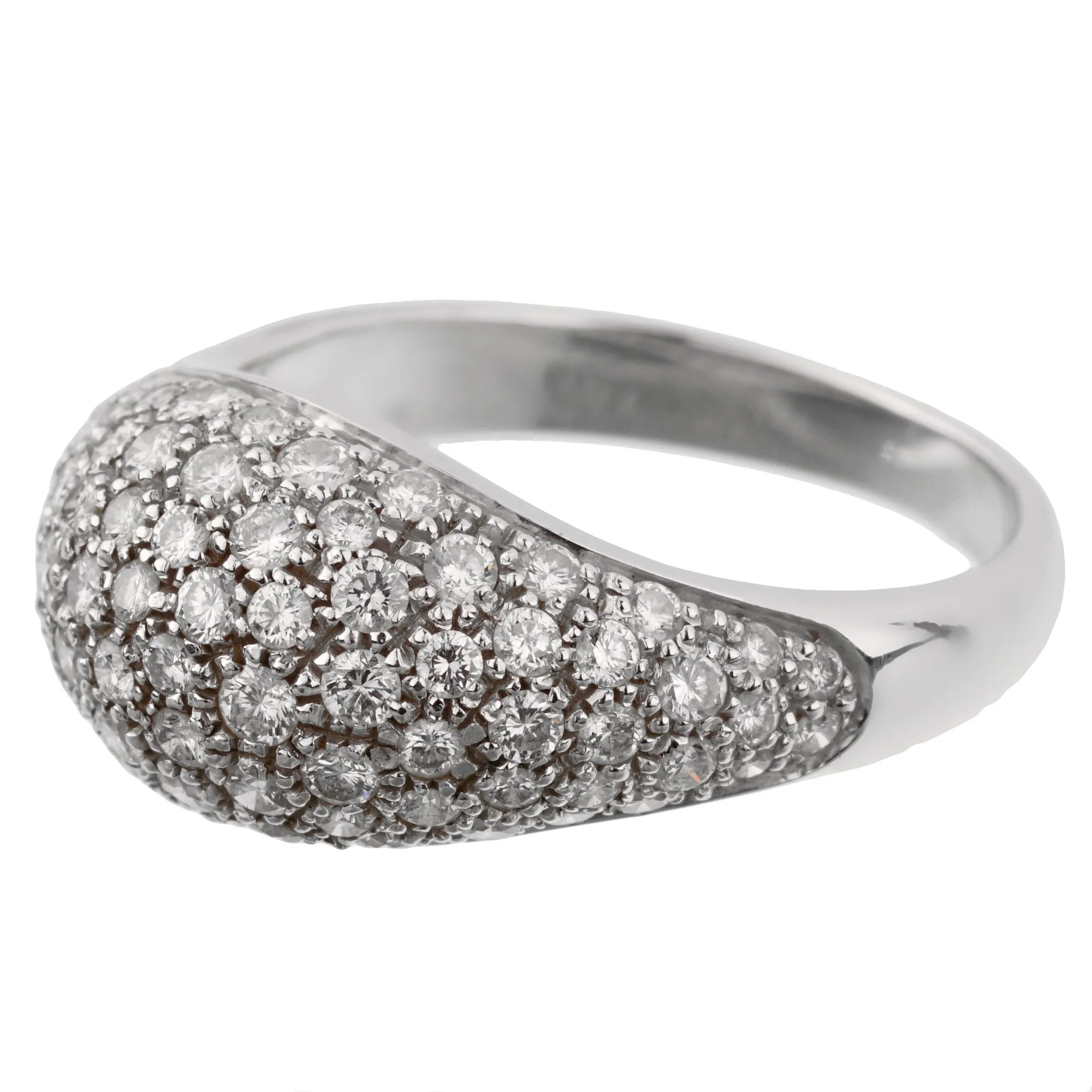 Pomellato Bombe Pave Diamond Cocktail Ring Sz 9 1/4