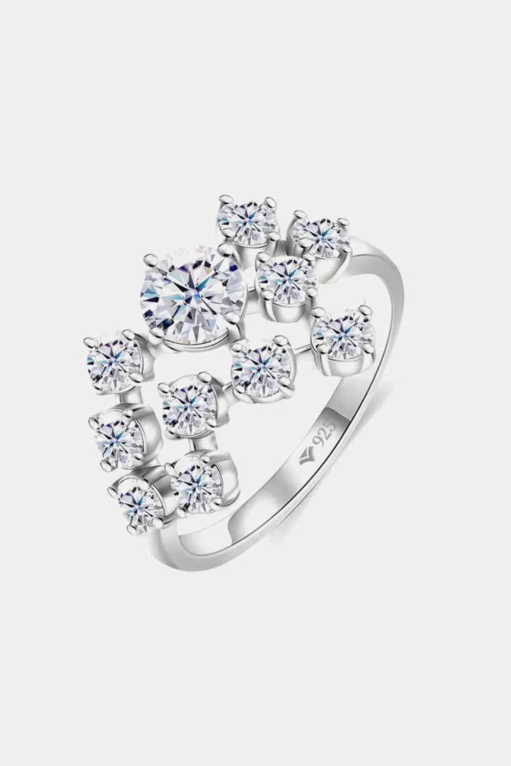 Princess 1.2 Carat Moissanite 925 Sterling Silver Ring