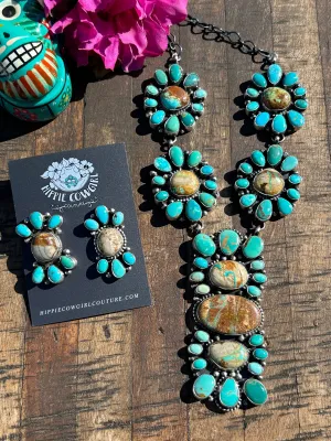 Ribbon Turquoise Necklace Set