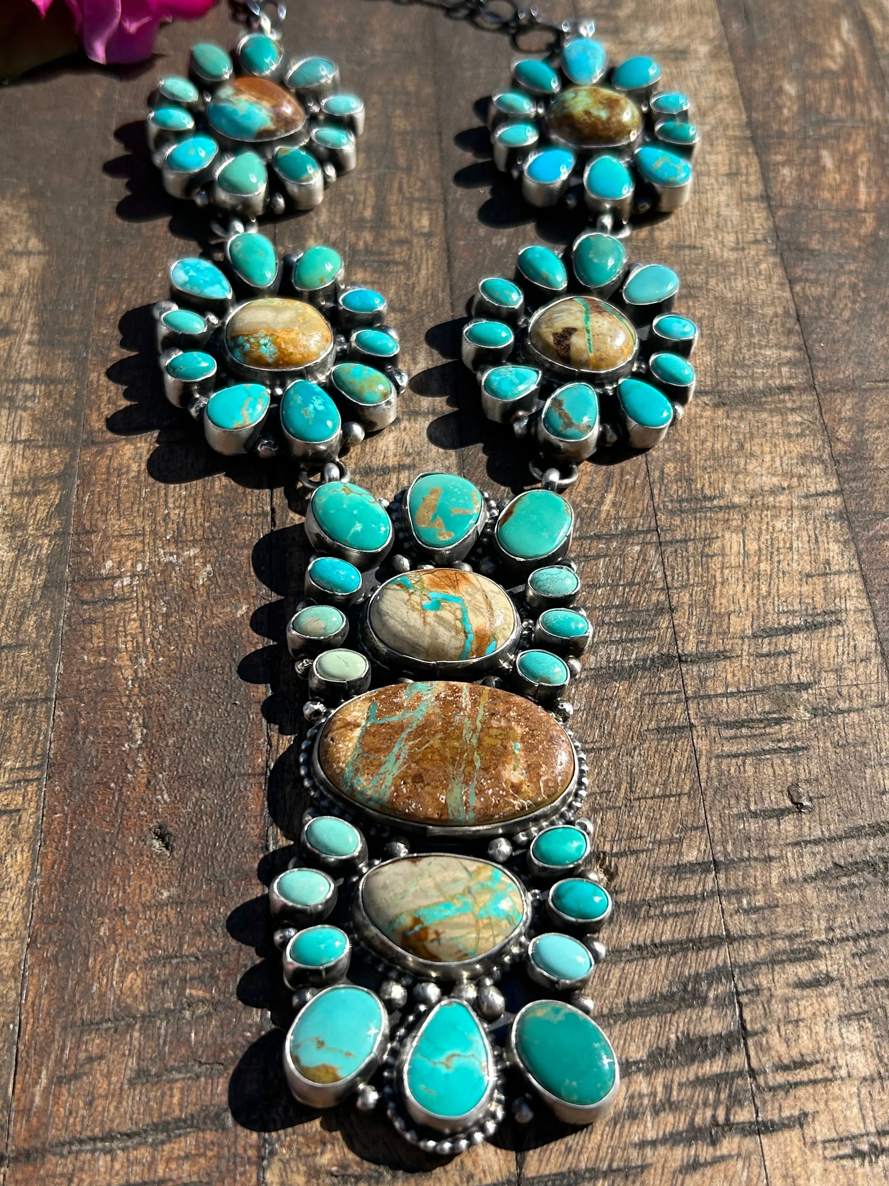 Ribbon Turquoise Necklace Set