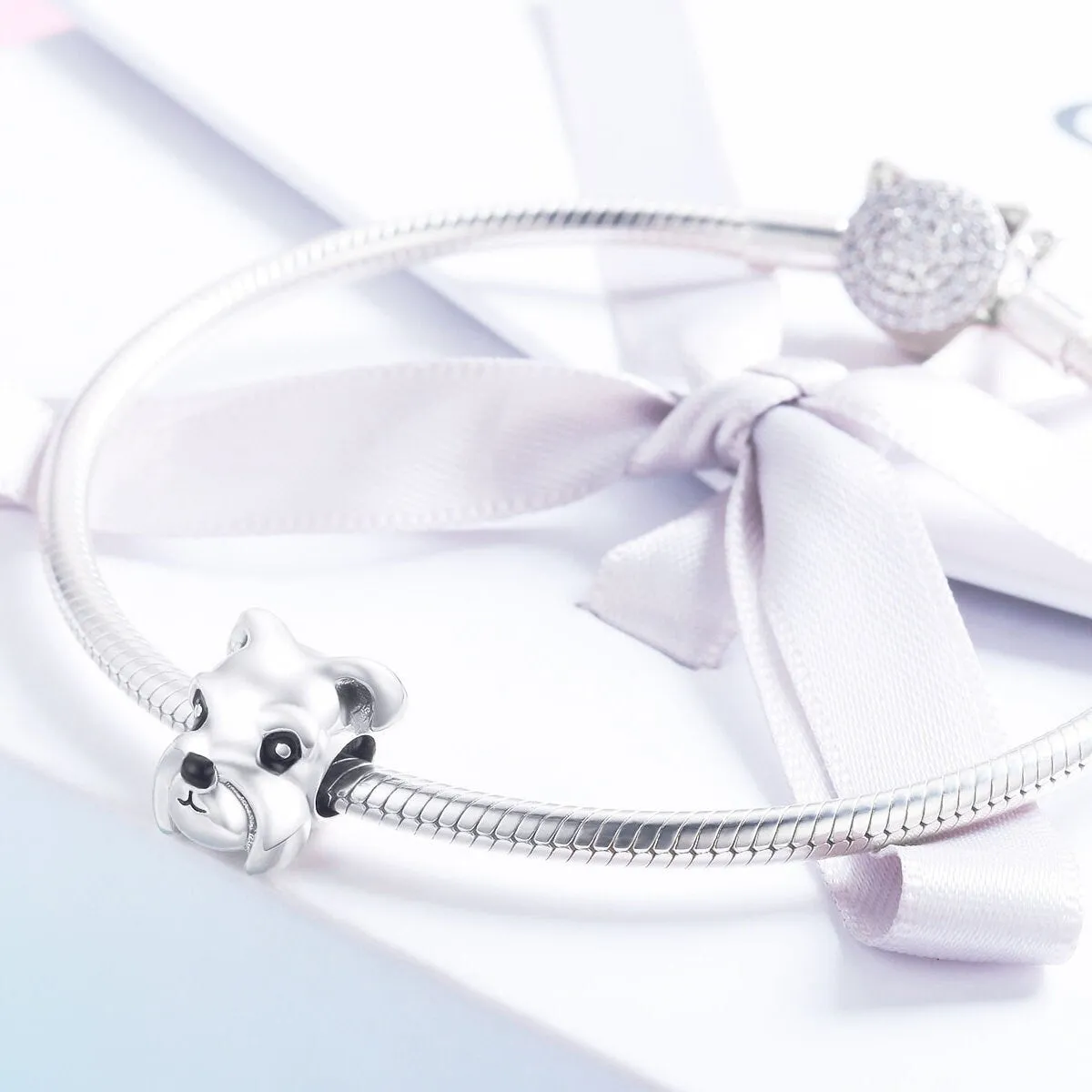 S925 Silver Cute Animal Charm Beads
