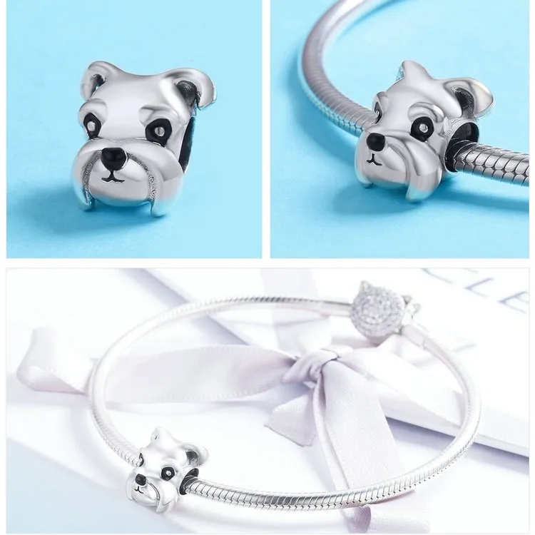 S925 Silver Cute Animal Charm Beads