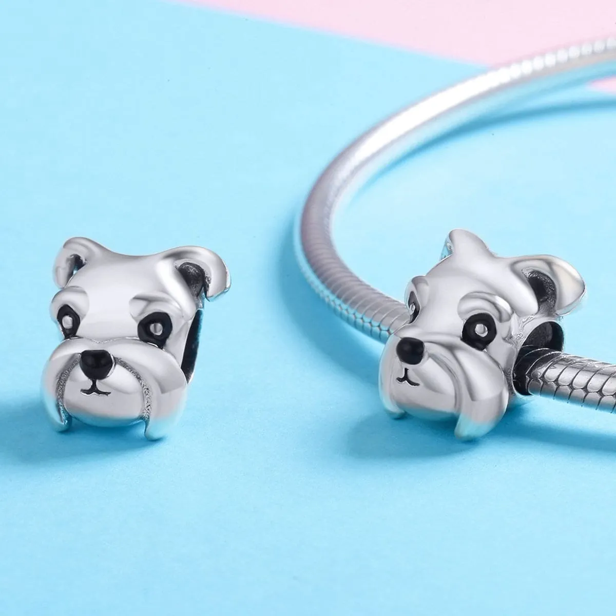 S925 Silver Cute Animal Charm Beads
