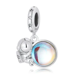 S925 Silver Cute Astronaut Charm