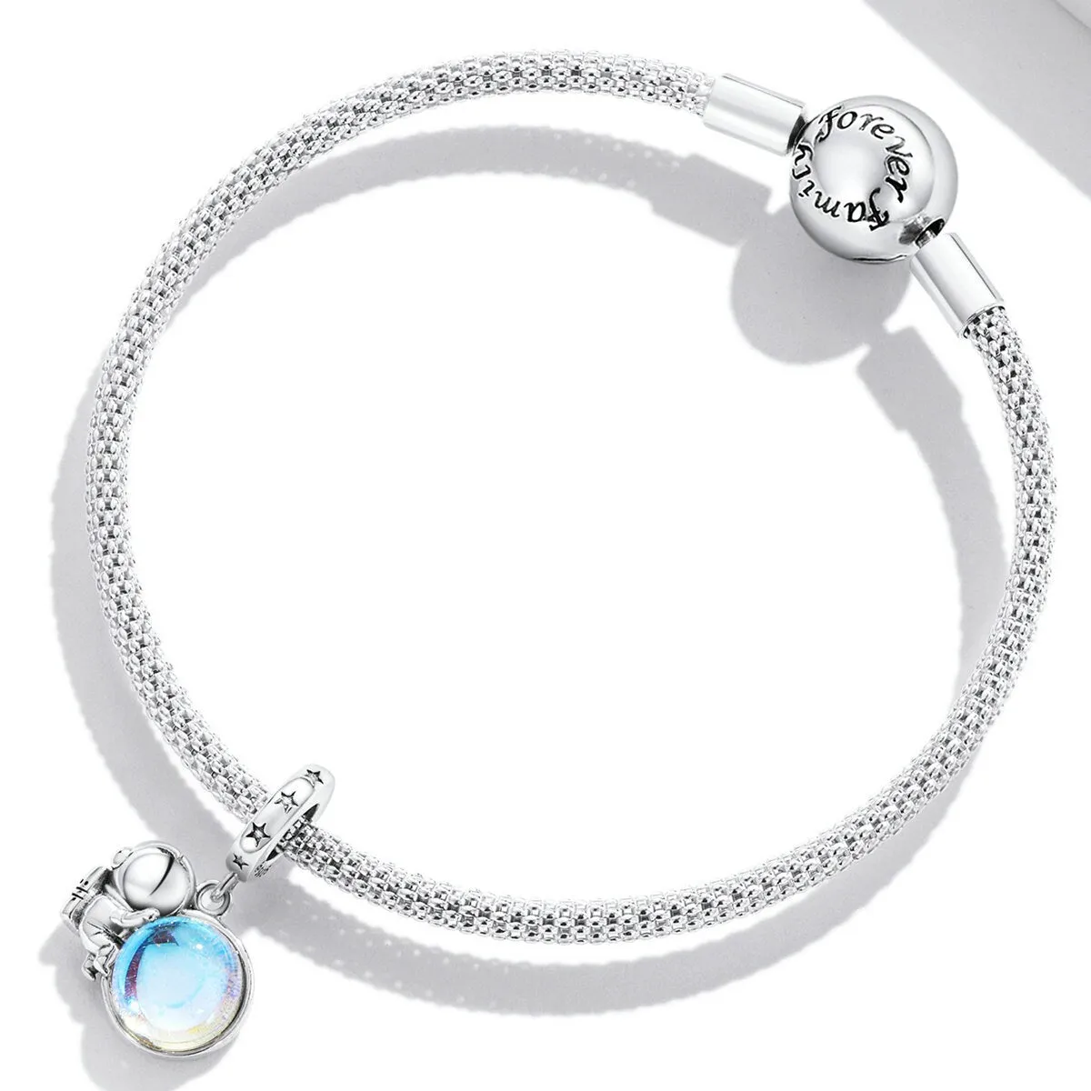S925 Silver Cute Astronaut Charm