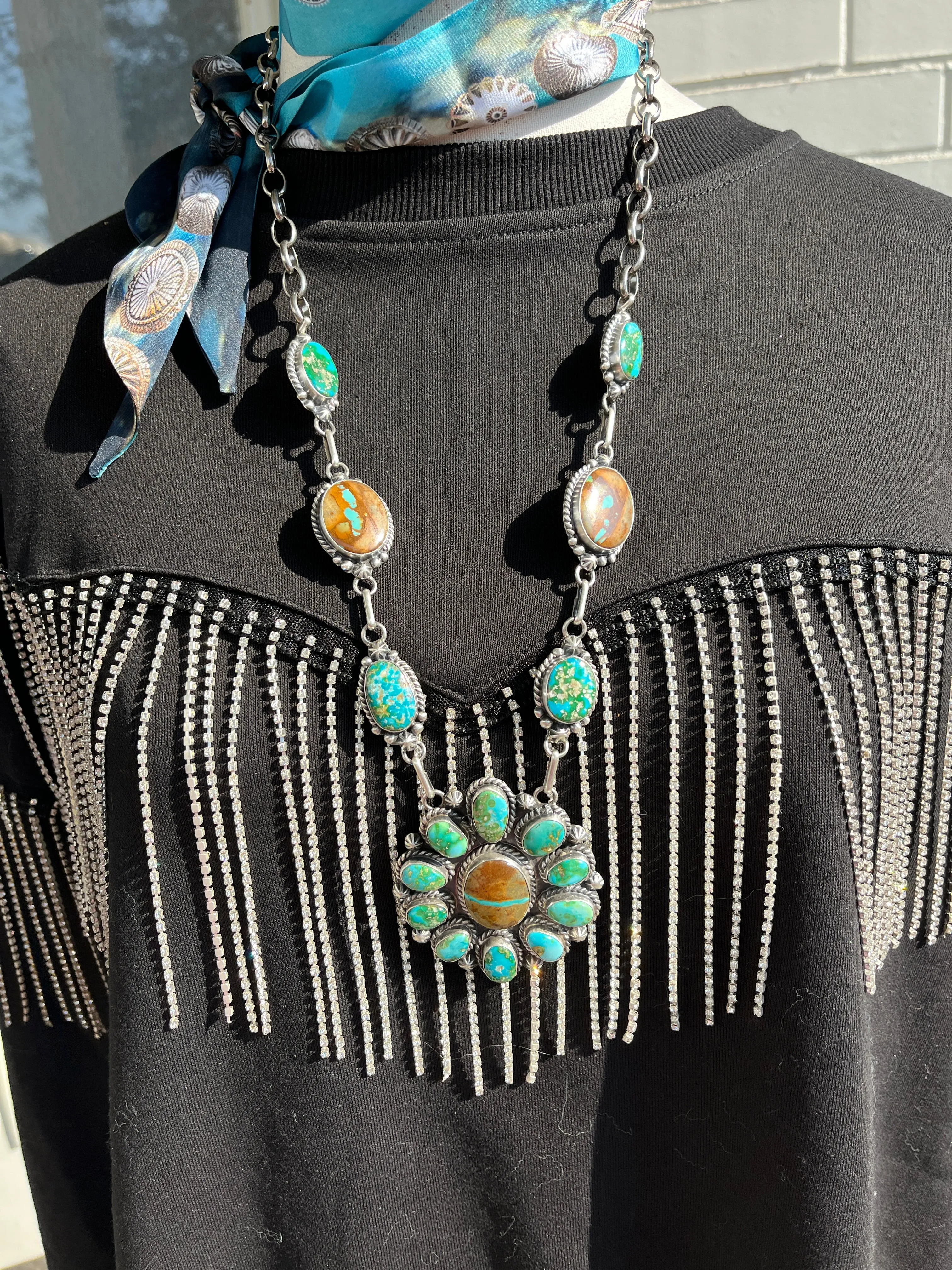 Sonoran and Ribbon Turquoise Necklace