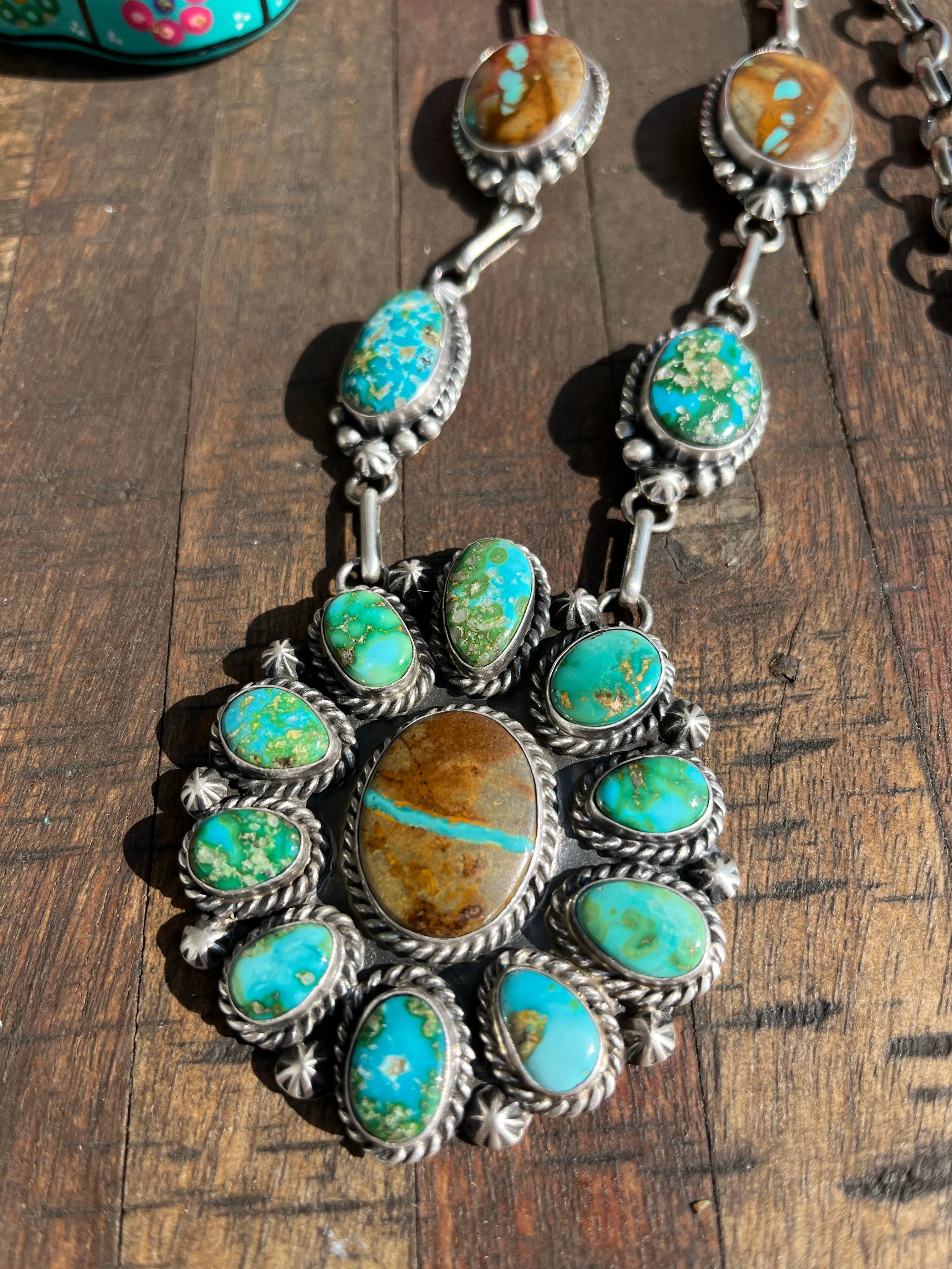 Sonoran and Ribbon Turquoise Necklace