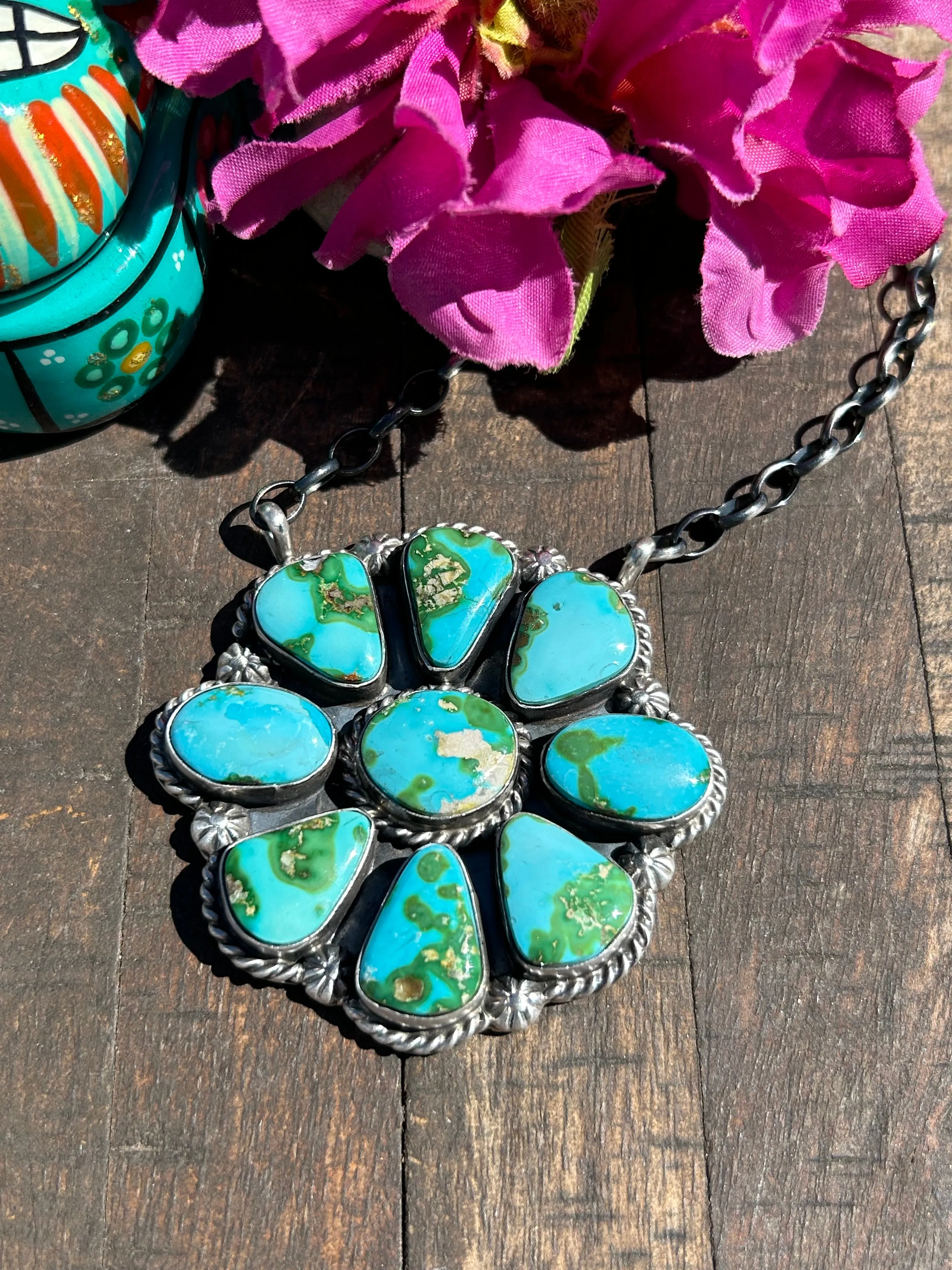 Sonoran Turquoise Cluster Necklace #2