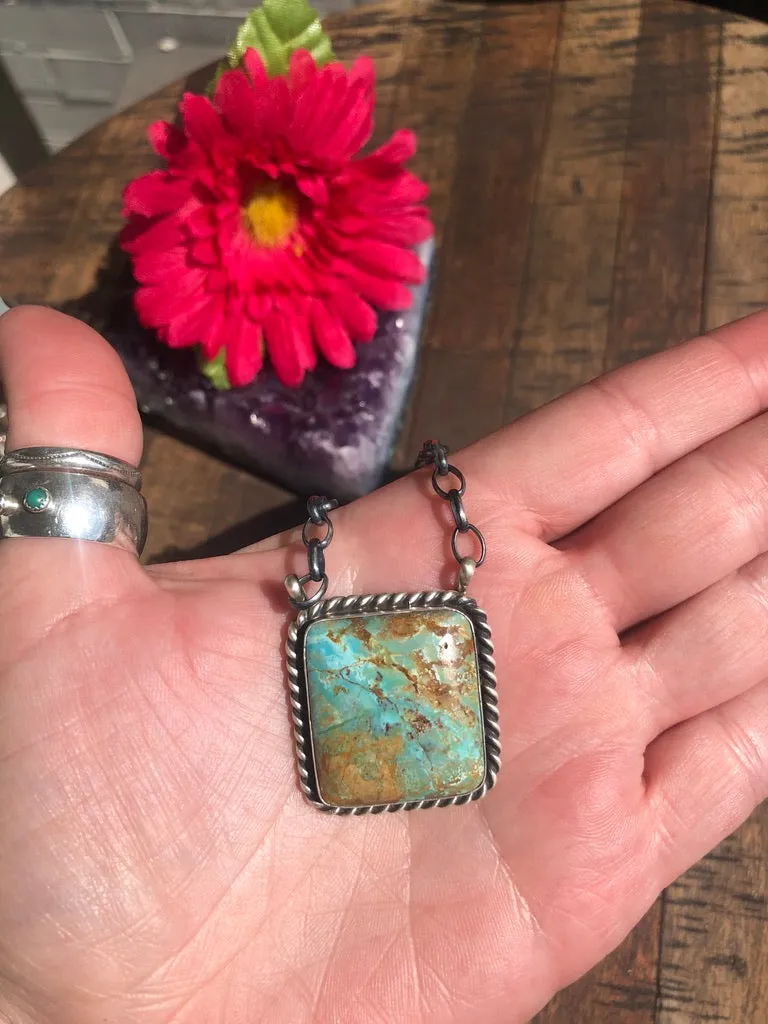 Square #8 Turquoise Necklace #1