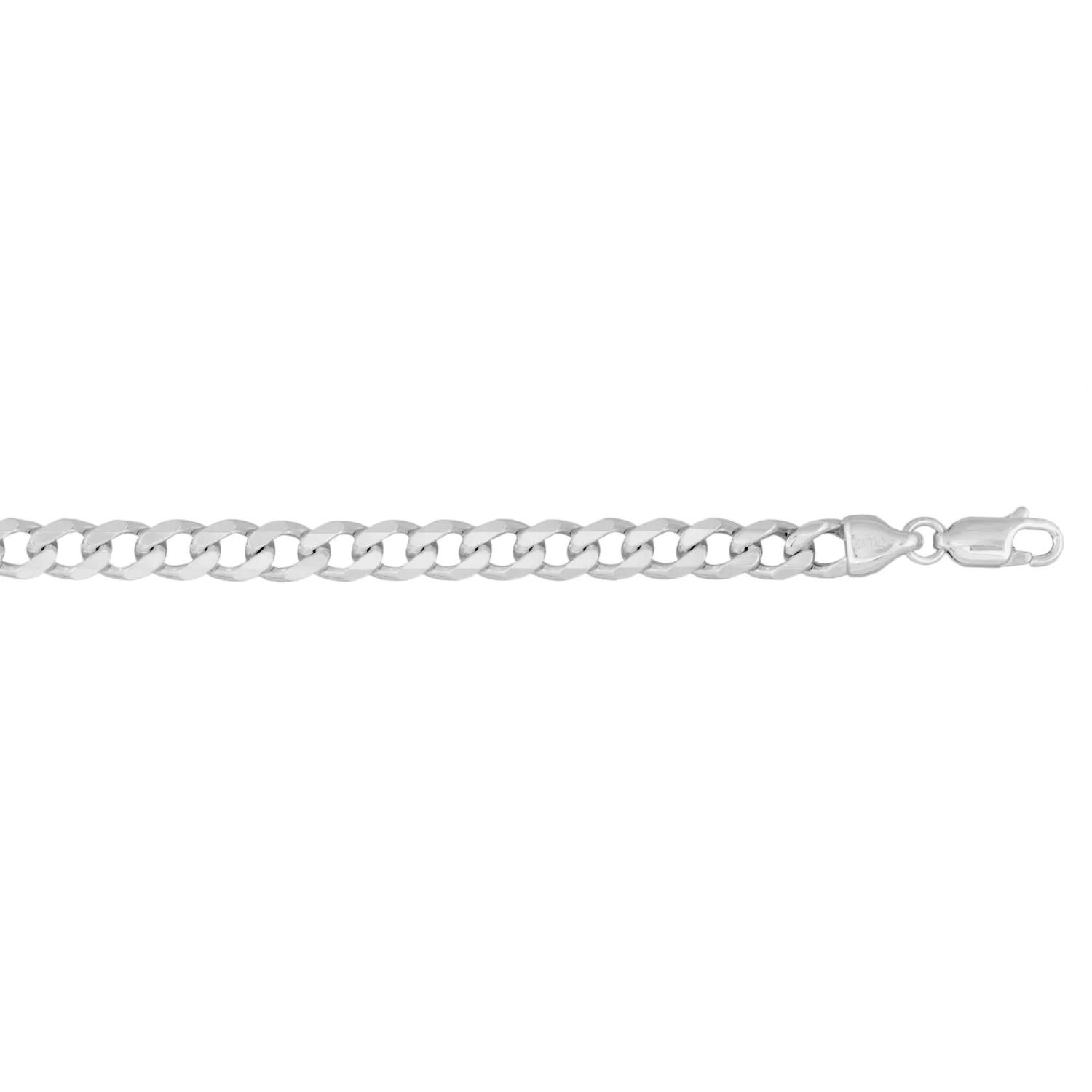 Sterling Silver 21cm Bevdicut Curb 150 Gauge Bracelet