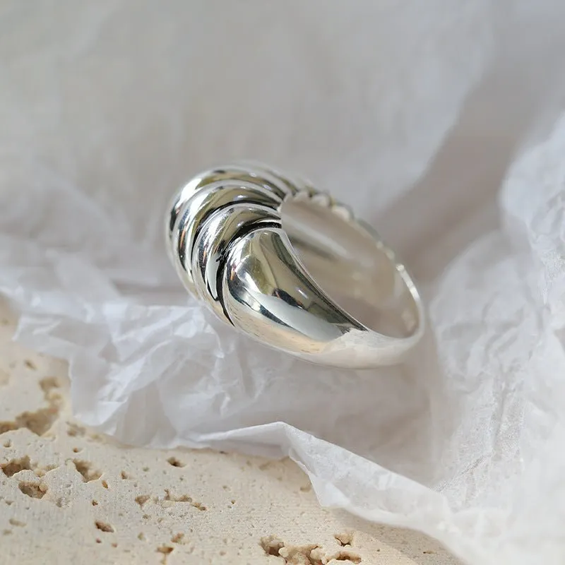 Sterling Silver Scallop Ring