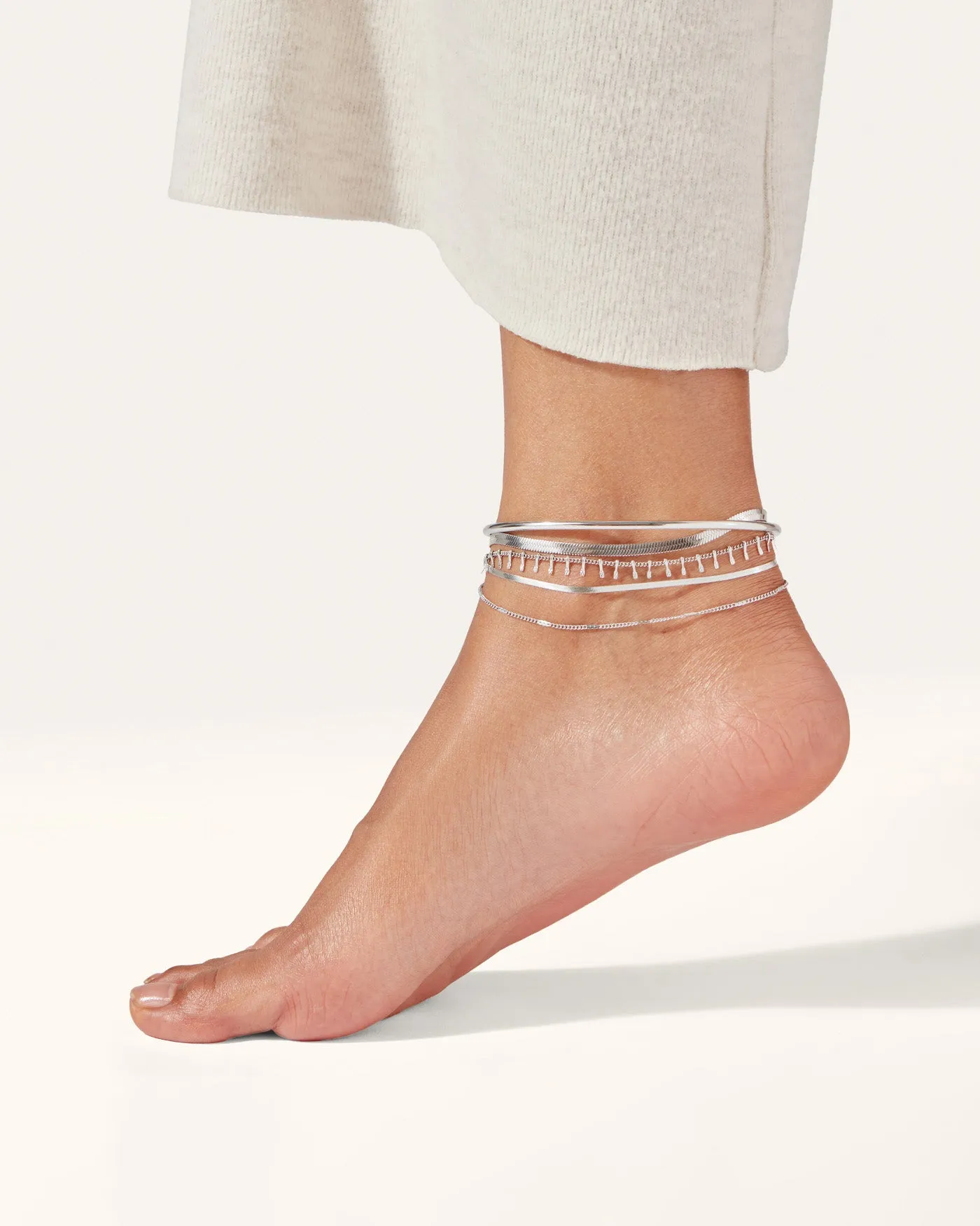 The Statement Anklet Stack