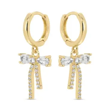 The Sweetest Cz Bow Huggies