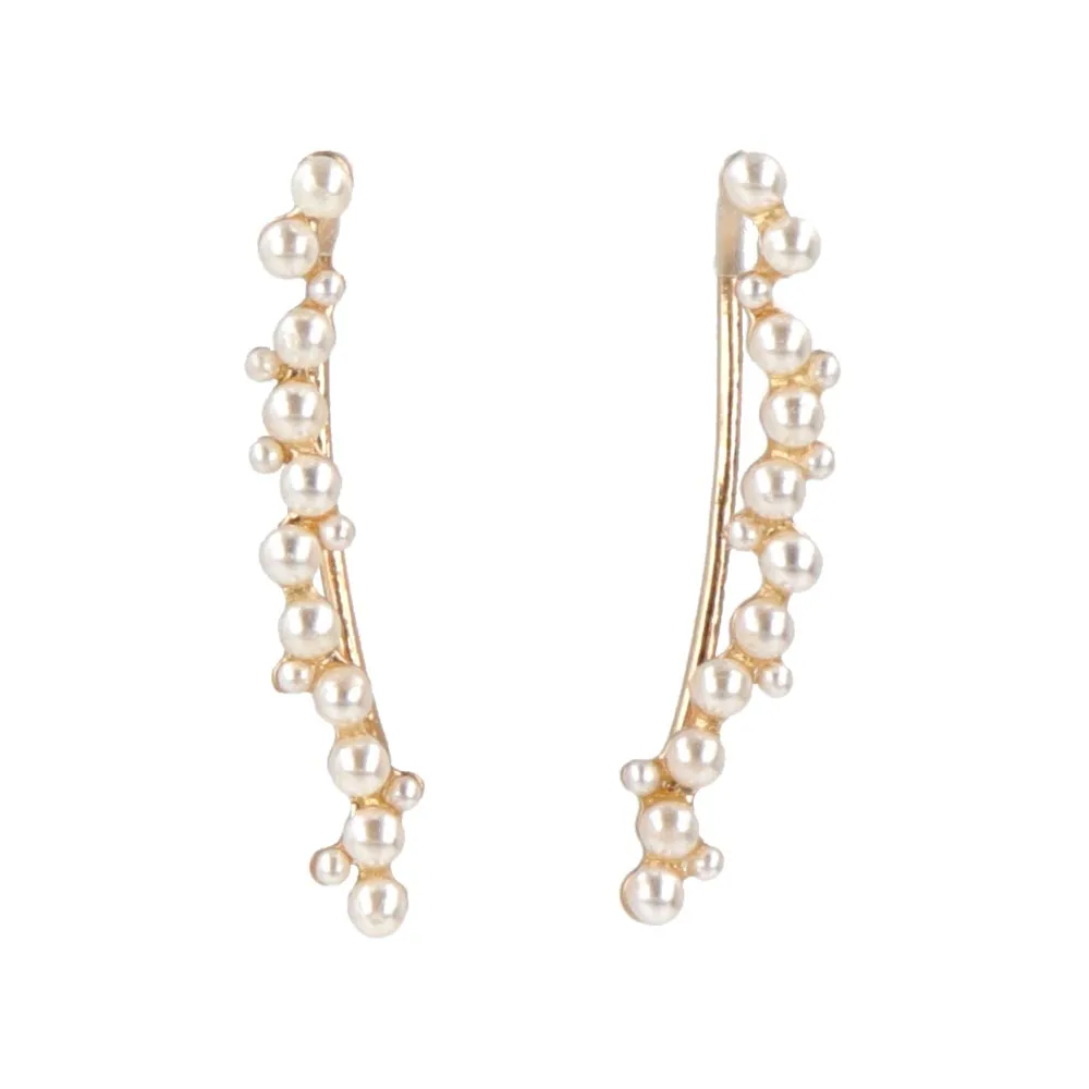 Three-Way Pearl Hook Earrings