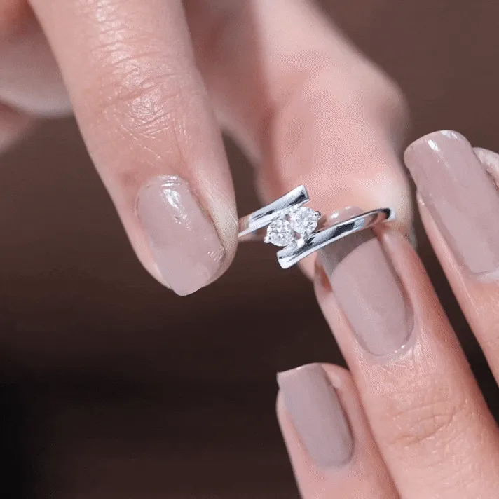 Toi Et Moi Diamond Bypass Promise Ring