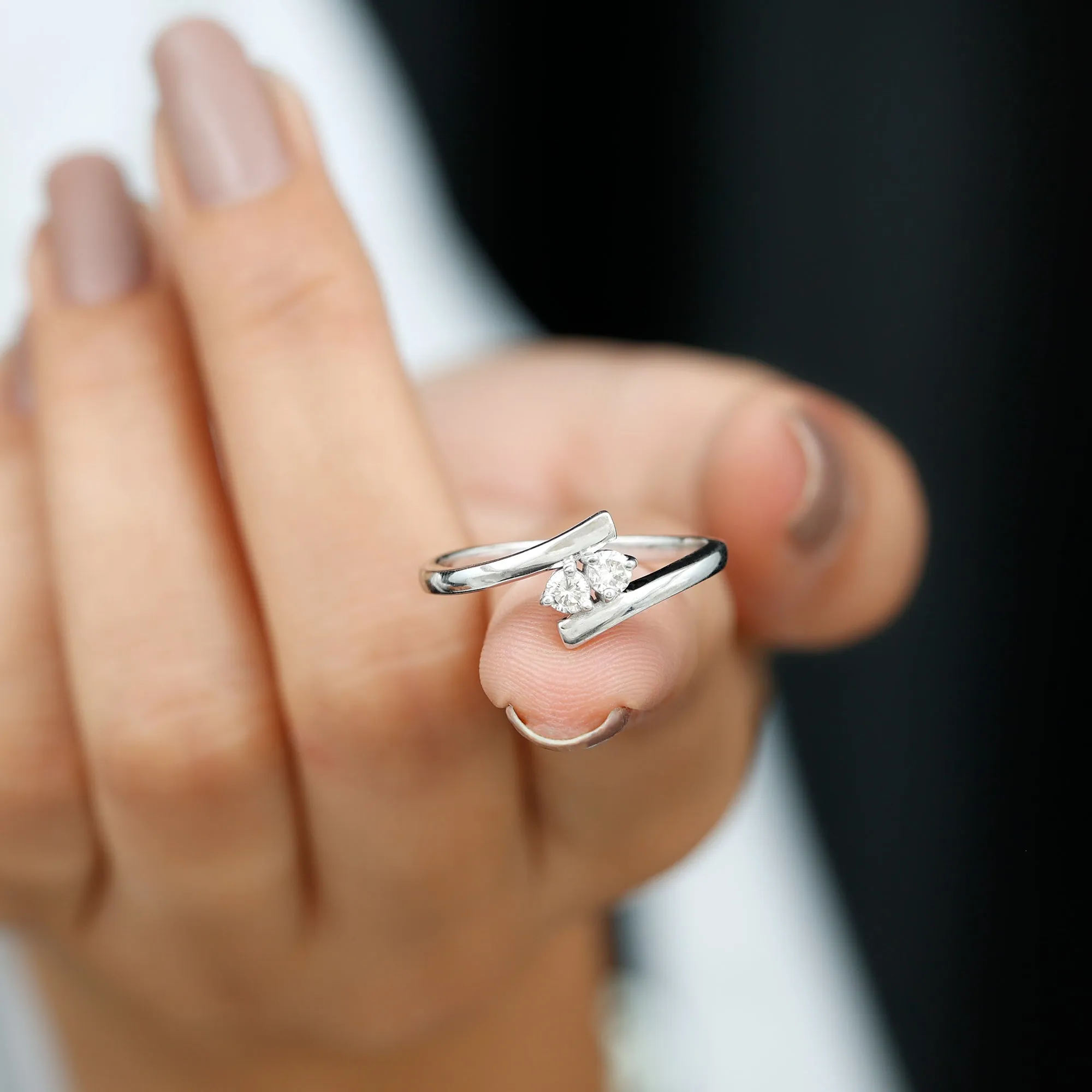 Toi Et Moi Diamond Bypass Promise Ring