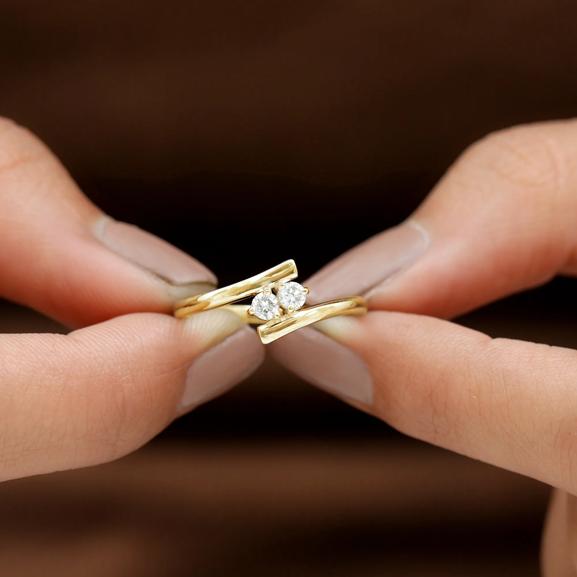 Toi Et Moi Diamond Bypass Promise Ring