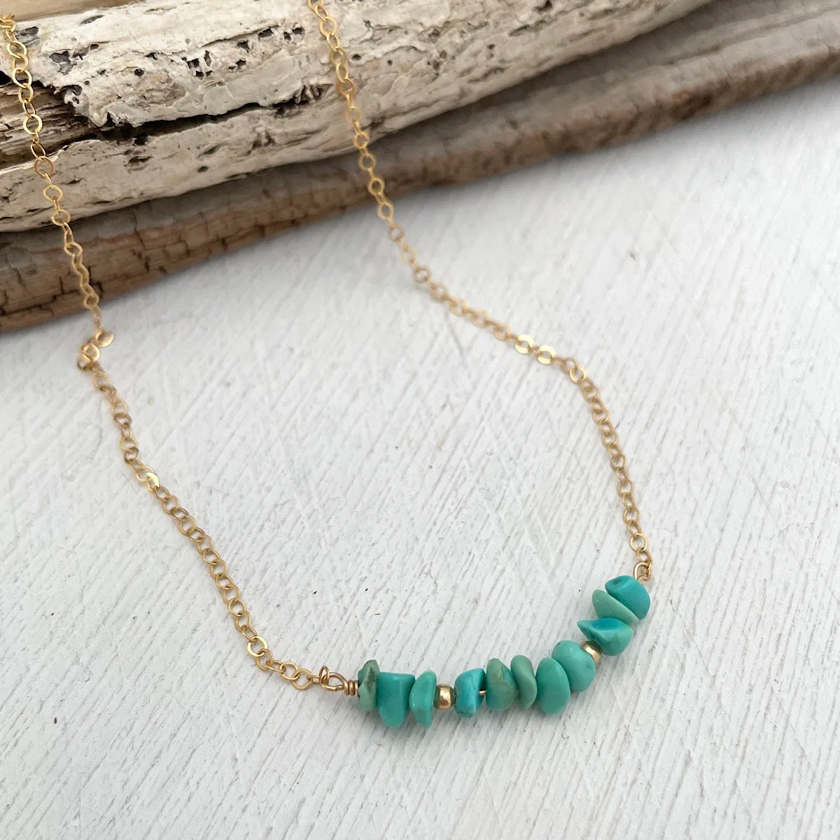 Turquoise Chip Necklace