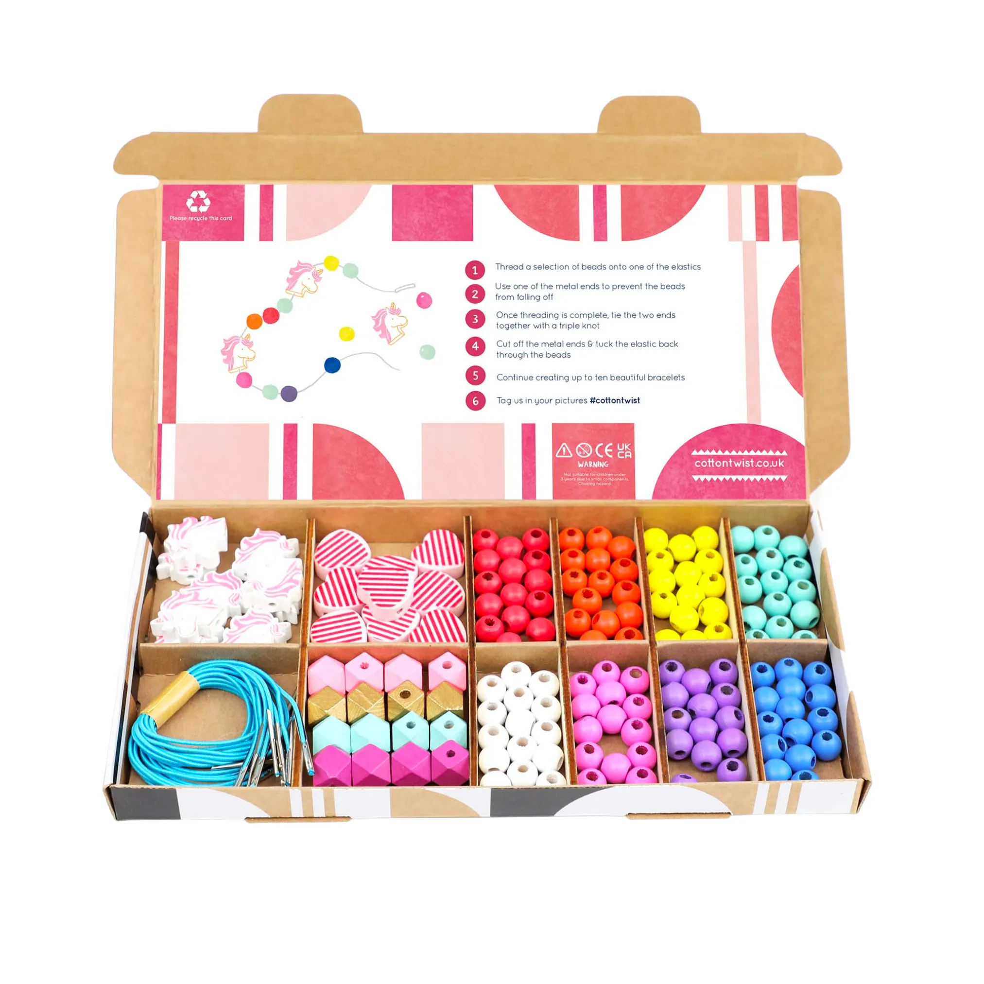 Unicorn and Heart Bracelet Making Kit by Cotton Twist